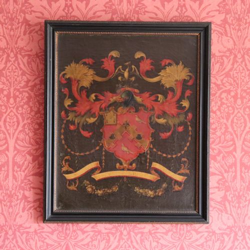 EARLY 19TH CENTURY BLAZONRYCOAT OF ARMS PAINTING - ADDITIONAL PHOTO 3