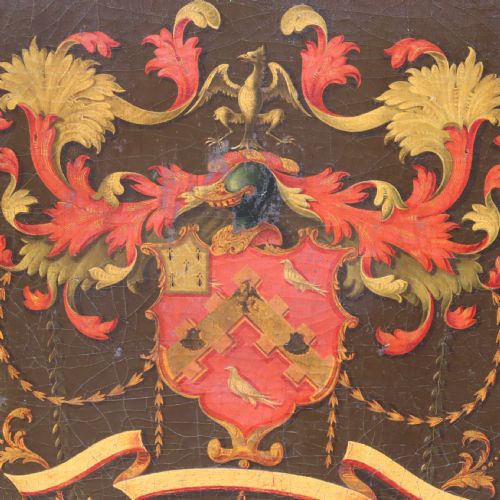 EARLY 19TH CENTURY BLAZONRYCOAT OF ARMS PAINTING - ADDITIONAL PHOTO 5
