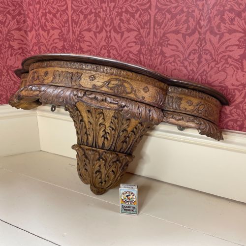 A PAIR OF LARGE CARVED WALL BRACKETS - ADDITIONAL PHOTO 3