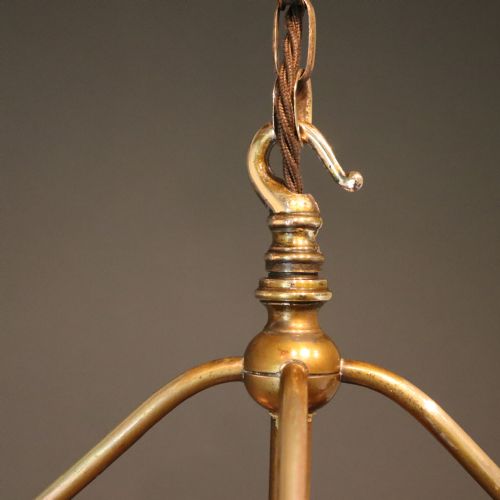 LARGE ARTS CRAFTS COPPER AND BRASS LANTERN IN THE MANNER OF VOYSEY - ADDITIONAL PHOTO 4
