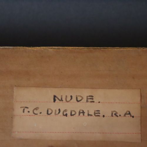 UNDRESSING NUDE OIL PAINTING THOMAS CANTRELL DUGDALE 18801952 RA - ADDITIONAL PHOTO 4