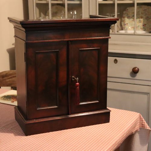 EARLY VICTORIAN SMALL MAHOGANY COLLECTORS CABINET - ADDITIONAL PHOTO 1