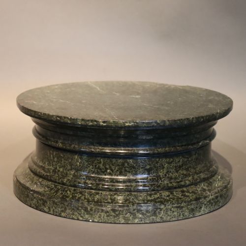 green marble rotating plinth - CATEGORY: ANTIQUE MISCELLANEOUS - DATED 19TH CENTURY