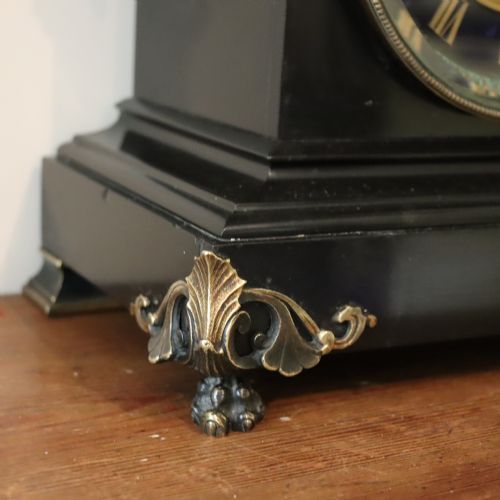 VICTORIAN SLATE MANTEL CLOCK - ADDITIONAL PHOTO 5