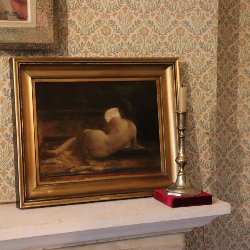 RECLINING NUDE OIL PAINTING BY HENRI VAN MELLE 18591930 - ADDITIONAL PHOTO 1