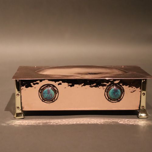 arts crafts copper rectangular box in the manner of a e jones - CATEGORY: ANTIQUE BOXES - DATED 1910