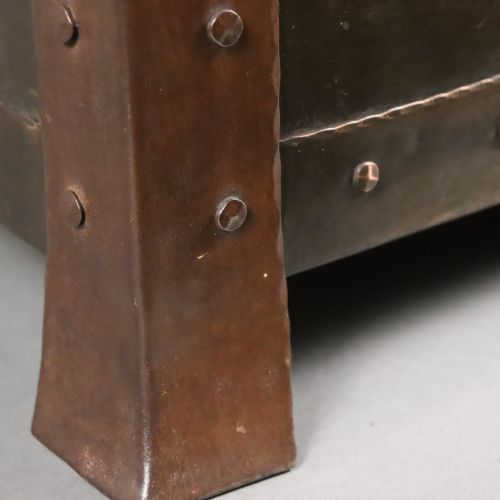ARTS CRAFTS COPPER AND STEEL LOG BOX - ADDITIONAL PHOTO 5