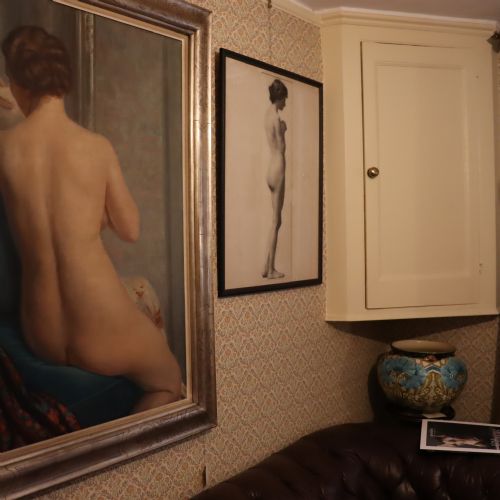 EDWARD RIDLEY 18831946 PENCIL DRAWING LIFE STUDY FEMALE NUDE IN PROFILE - ADDITIONAL PHOTO 4