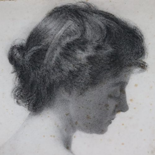 EDWARD RIDLEY 18831946 PENCIL DRAWING LIFE STUDY FEMALE NUDE IN PROFILE - ADDITIONAL PHOTO 7