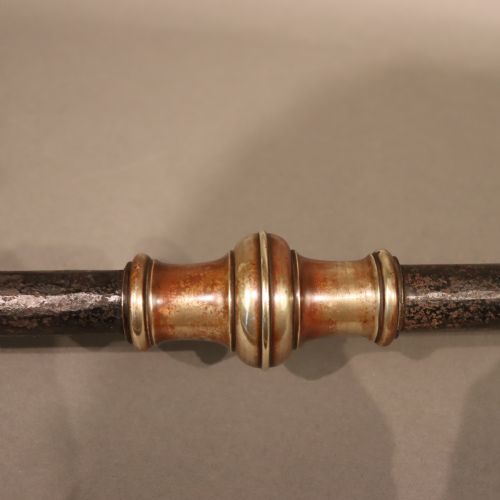 LARGE GOTHIC REVIVAL WROUGHT IRON PRICKET CANDLESTICK - ADDITIONAL PHOTO 5