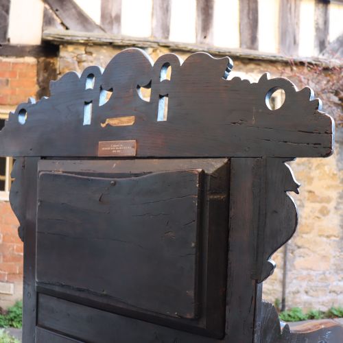 OAK WAINSCOT CHAIR FROM WINCHESTER CATHEDRAL OF UNUSUALLY LARGE PROPORTIONS - ADDITIONAL PHOTO 18