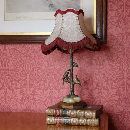 austrian cold painted bronze table lamp - CATEGORY: ANTIQUE LIGHTING - DATED 1910