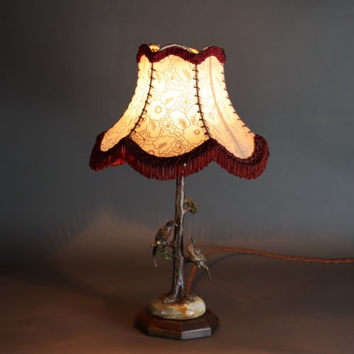 AUSTRIAN COLD PAINTED BRONZE TABLE LAMP - ADDITIONAL PHOTO 1