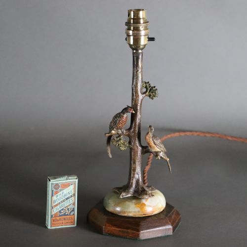 AUSTRIAN COLD PAINTED BRONZE TABLE LAMP - ADDITIONAL PHOTO 2
