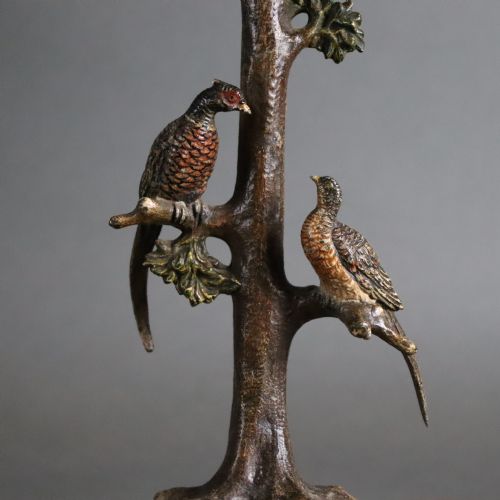 AUSTRIAN COLD PAINTED BRONZE TABLE LAMP - ADDITIONAL PHOTO 4