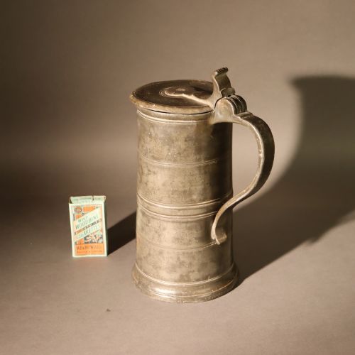 LARGE PEWTER TANKARD CIRCA 1750 - ADDITIONAL PHOTO 2
