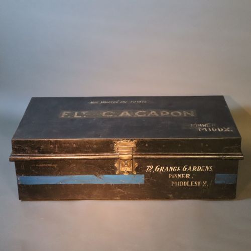 WORLD WAR II RAF METAL TRUNK FOR FLT C A CAPON - ADDITIONAL PHOTO 2