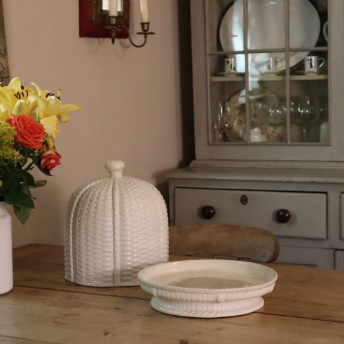 large victorian beehive stilton cheese dish cover by mintons - CATEGORY: ANTIQUE CERAMICS - DATED 1870