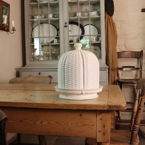 LARGE VICTORIAN BEEHIVE STILTON CHEESE DISH COVER BY MINTONS - ADDITIONAL PHOTO 1