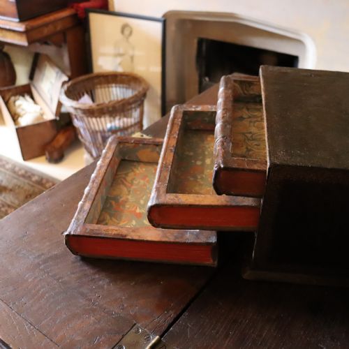 19TH CENTURY LIBRARY DESK TOP COLLECTORS CHEST - ADDITIONAL PHOTO 4