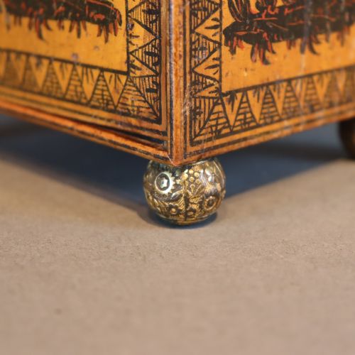 REGENCY PEN WORK CHINOISERIE MINIATURE CABINET - ADDITIONAL PHOTO 3