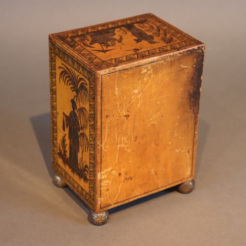 REGENCY PEN WORK CHINOISERIE MINIATURE CABINET - ADDITIONAL PHOTO 4