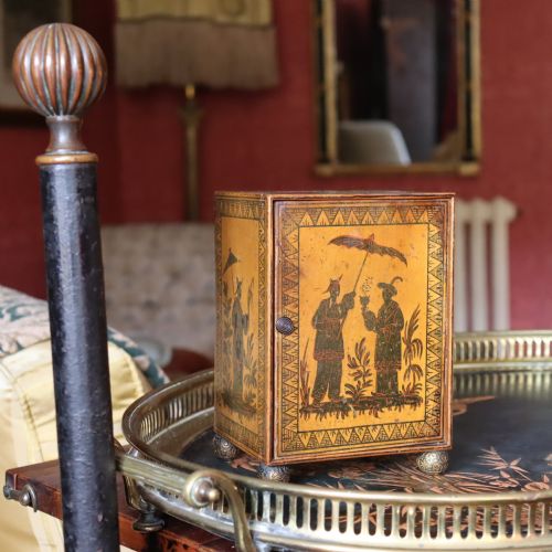 REGENCY PEN WORK CHINOISERIE MINIATURE CABINET - ADDITIONAL PHOTO 5
