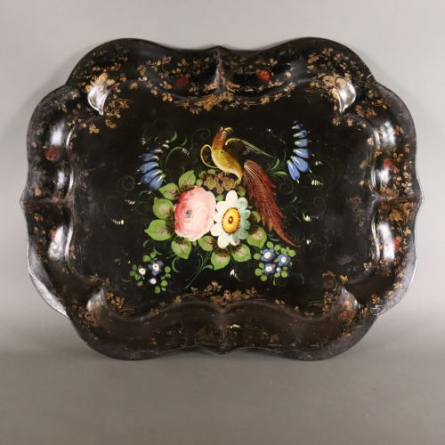 large toleware tray circa 1850 - CATEGORY: ANTIQUE MISCELLANEOUS - DATED 1850