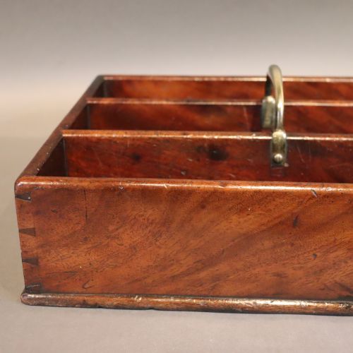EARLY TO MID 19TH CENTURY MAHOGANY CUTLERY TRAY - ADDITIONAL PHOTO 2