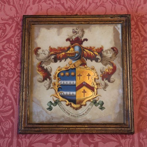ENGLISH 18TH CENTURY FRAMED COAT OF ARMS - ADDITIONAL PHOTO 1