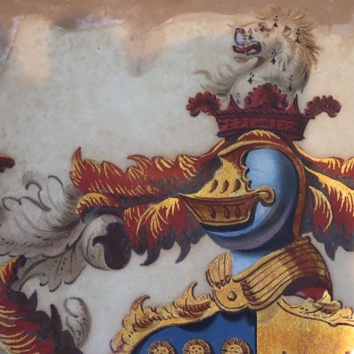 ENGLISH 18TH CENTURY FRAMED COAT OF ARMS - ADDITIONAL PHOTO 2