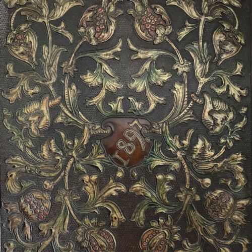 LEATHER COVERED BOX DATED 1897 - ADDITIONAL PHOTO 2