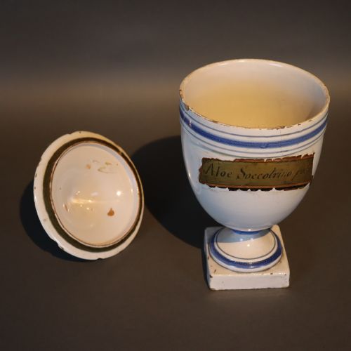 LARGE MAJOLICA PHARMACYAPOTHACARY JAR EARLY 19TH CENTURY - ADDITIONAL PHOTO 4