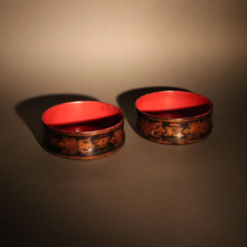 pair of regency papiermch coasters - CATEGORY: ANTIQUE MISCELLANEOUS - DATED 1800