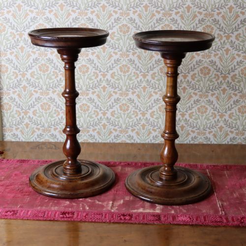 pair of fruit wood candle stands - CATEGORY: ANTIQUE MISCELLANEOUS - DATED 18TH CENTURY