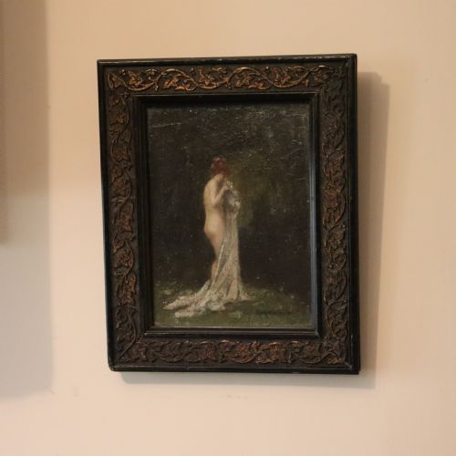 allan davidson signed nude study oil painting - CATEGORY: ANTIQUE ART - DATED 1910