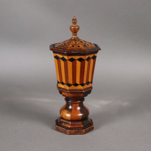 treen regency pot pourri vase - CATEGORY: ANTIQUE MISCELLANEOUS - DATED 19TH CENTURY