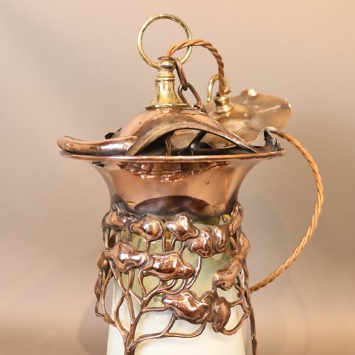 ARTS CRAFTS CEILING LIGHT CIRCA 1900 - ADDITIONAL PHOTO 2