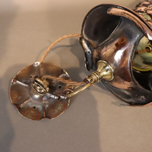ARTS CRAFTS CEILING LIGHT CIRCA 1900 - ADDITIONAL PHOTO 4