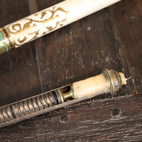 LATE 19TH CENTURY PAIR OF ITALIAN SPRINGLOADED CANDLE HOLDERS - ADDITIONAL PHOTO 4