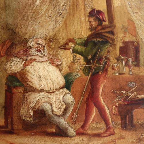 19TH CENTURY OIL PAINTING DEPICTING A SCENE FROM SHAKESPEARE THE MERRY WIVES OF WINDSOR - ADDITIONAL PHOTO 8