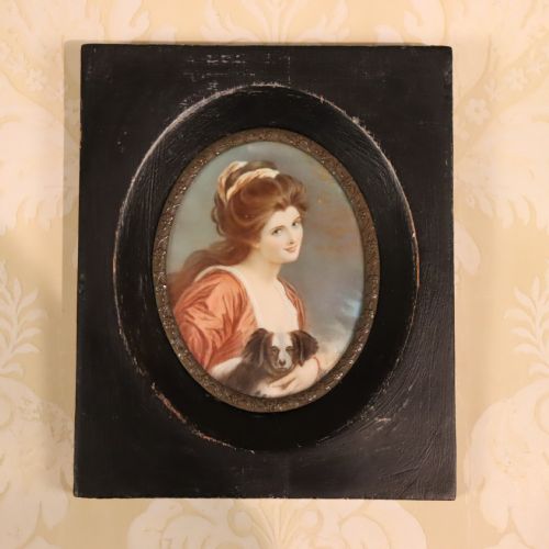 PAIR OF MINIATURES OF ADMIRAL LORD NELSON LADY EMMA HAMILTON CIRCA 18801890 - ADDITIONAL PHOTO 1