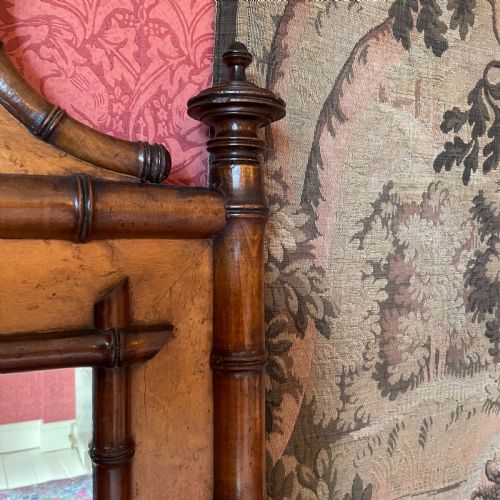A VICTORIAN SIMULATED BAMBOO WALL MIRROR CIRCA 1880 - ADDITIONAL PHOTO 1