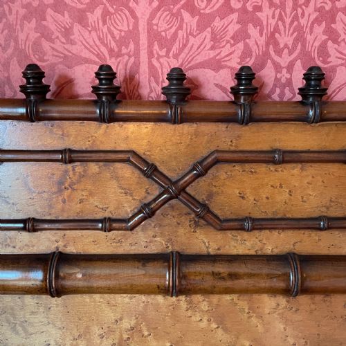 A VICTORIAN SIMULATED BAMBOO WALL MIRROR CIRCA 1880 - ADDITIONAL PHOTO 2