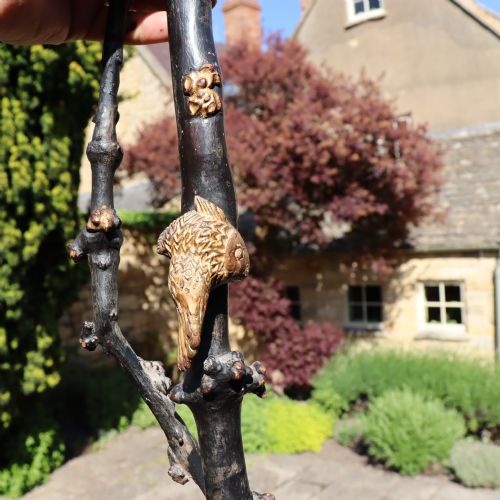 RARE JAPANESE GILDED WALKING STAFF WITH SHINTO GODS AND MYTHICAL BEASTS - ADDITIONAL PHOTO 5