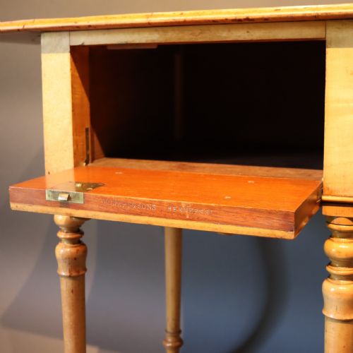 BIRDS EYE MAPLE DROP LEAF OCCASIONAL TABLE BY HOWARD SONS LONDON - ADDITIONAL PHOTO 6