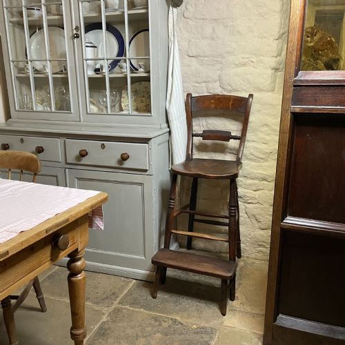 WINDSOR STAINED ELM AND BEECHWOOD HIGH BACK CLERKS CHAIR - ADDITIONAL PHOTO 5