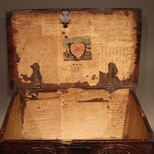 ENGLISH17TH CENTURY CARVED OAK BIBLE BOX - ADDITIONAL PHOTO 1
