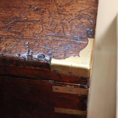EARLY 19TH CENTURY MAHOGANY CAMPAIGN TRUNK - ADDITIONAL PHOTO 2
