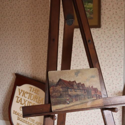 OLEOGRAPH ON BOARD OF SHAKESPEARES BIRTHPLACE BY W W QUATREMAIN - ADDITIONAL PHOTO 1